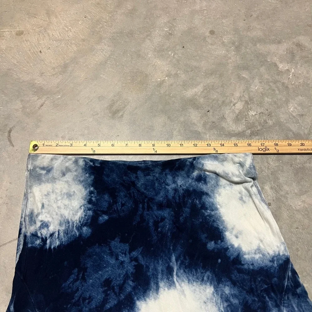 Polo Ralph Lauren Blue Tie Dye Cotton Maxi Long Skirt Womens Medium